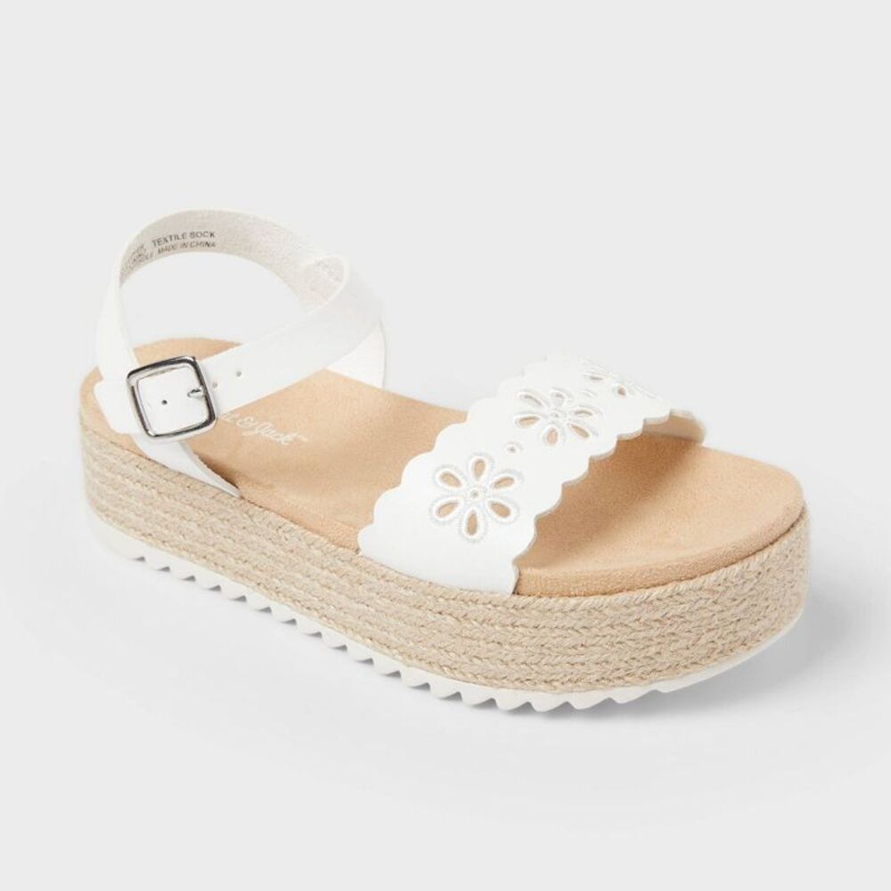 Kids' Lindsey Platform Espadrille Sandals - art class White 13